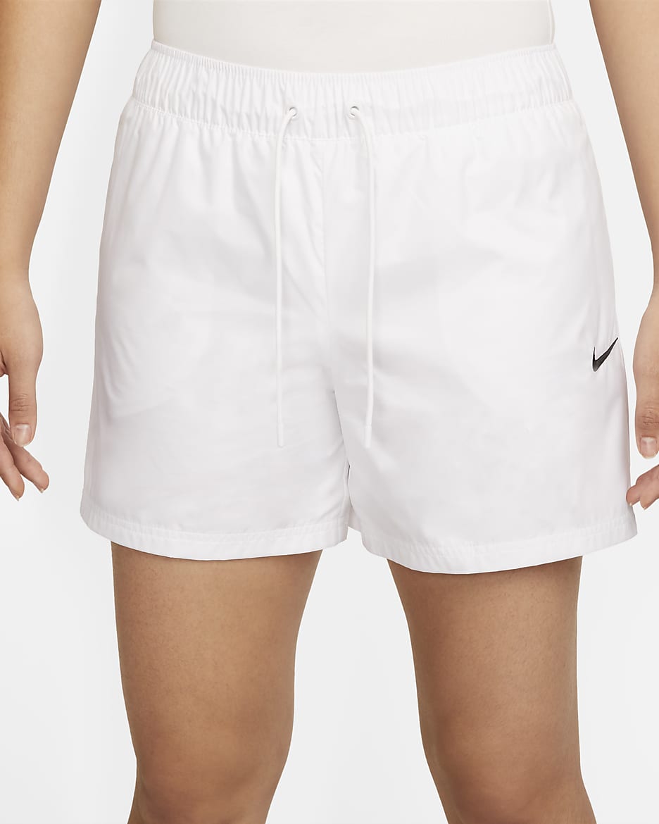 Nike Sportswear Essentials Women's Repel Mid-Rise Shorts - White/Black