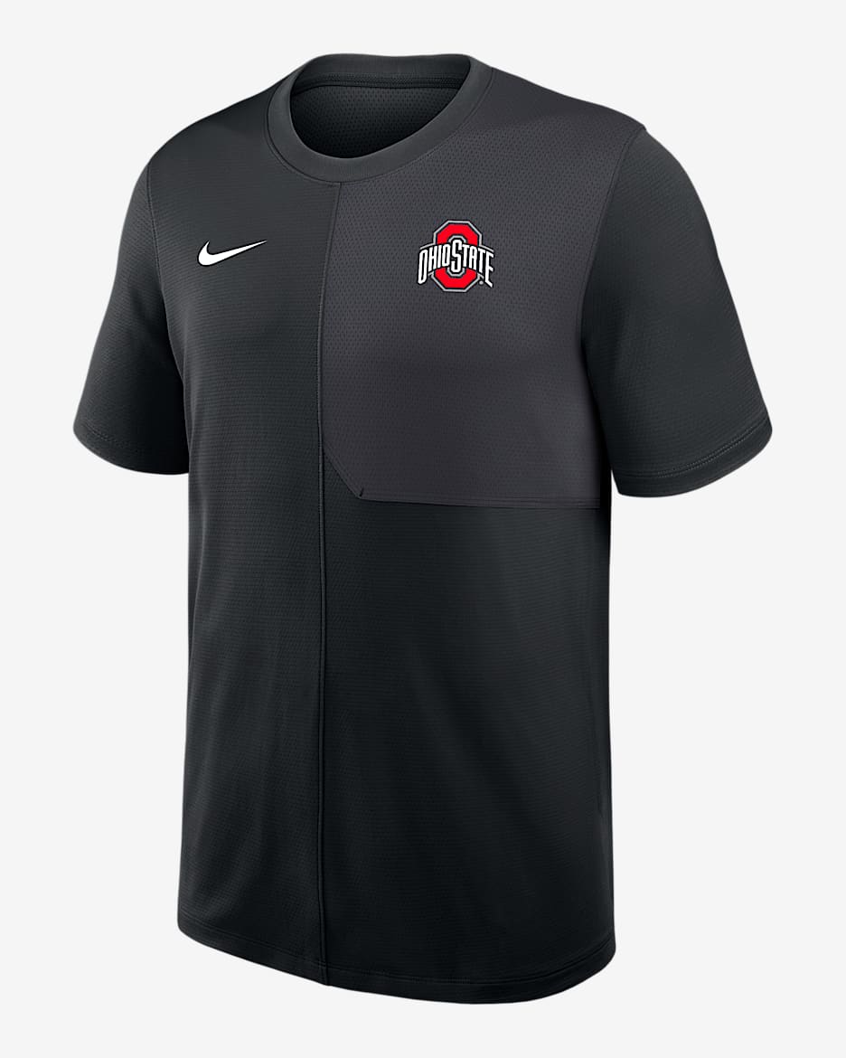 Ohio State Sideline Coach Men's Nike Dri-FIT College Top - Black