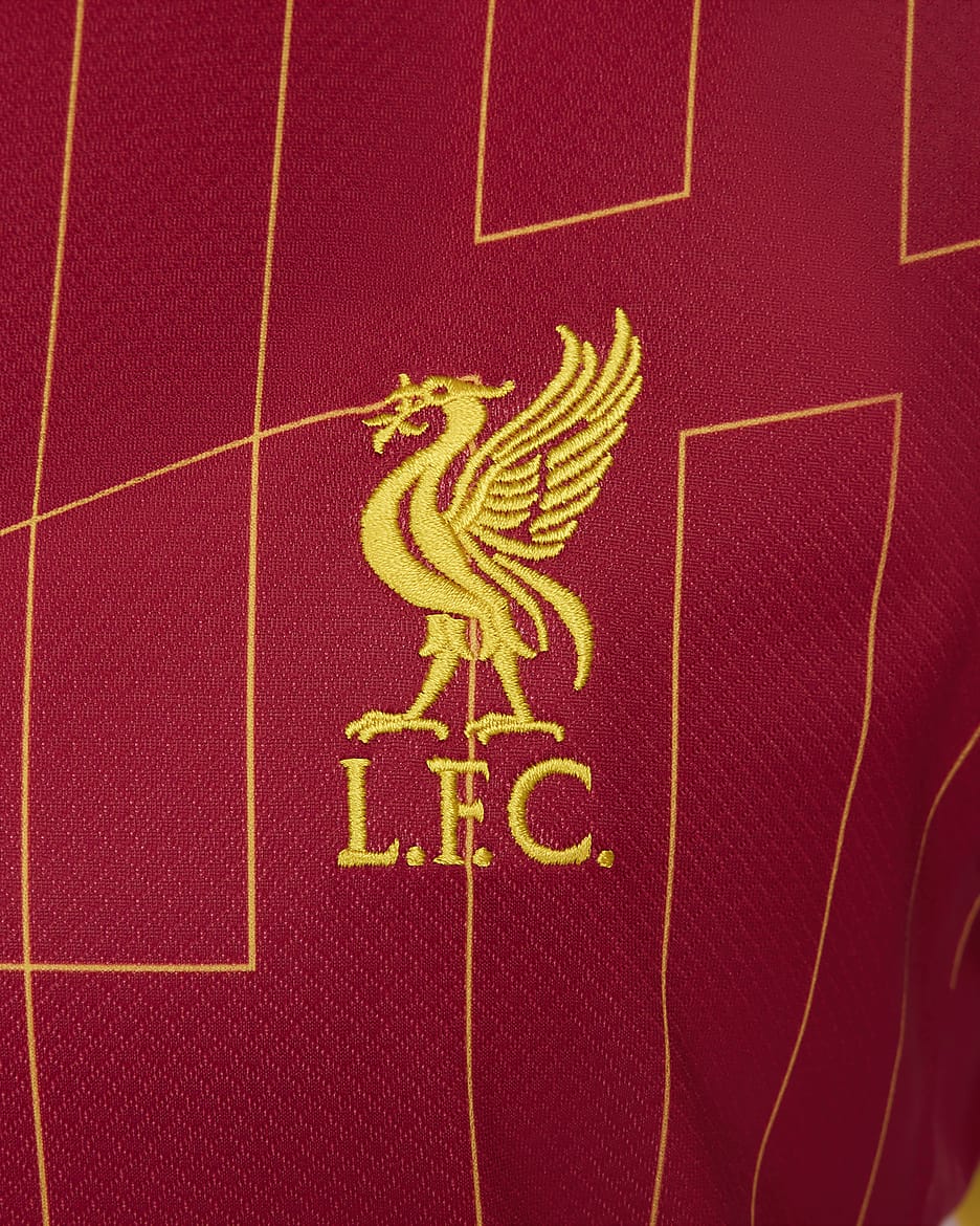 FC Liverpool 2024 Stadium Home Nike Replica Fußballtrikot mit Dri-FIT-Technologie (Damen) - Gym Red/Weiß/Chrome Yellow