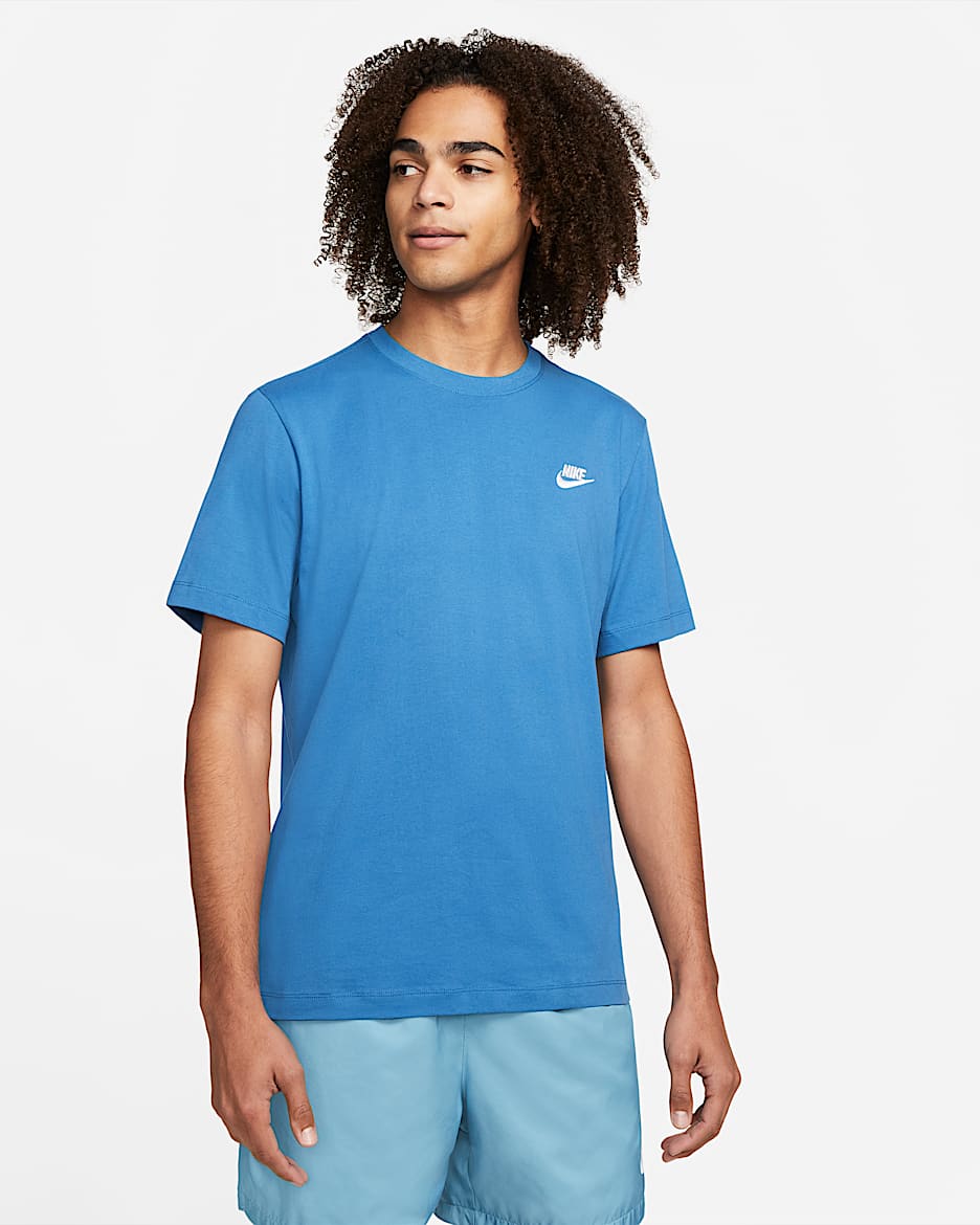 Playera para hombre Nike Sportswear Club - Azul puerto deportivo oscuro/Blanco