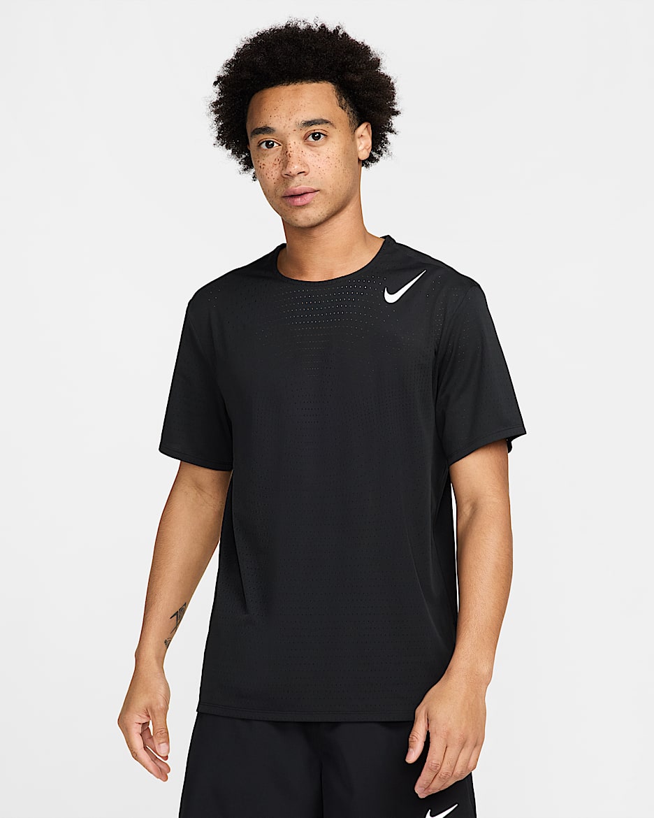 Nike AeroSwift Men's Dri-FIT ADV Short-Sleeve Running Top - Black/Summit White