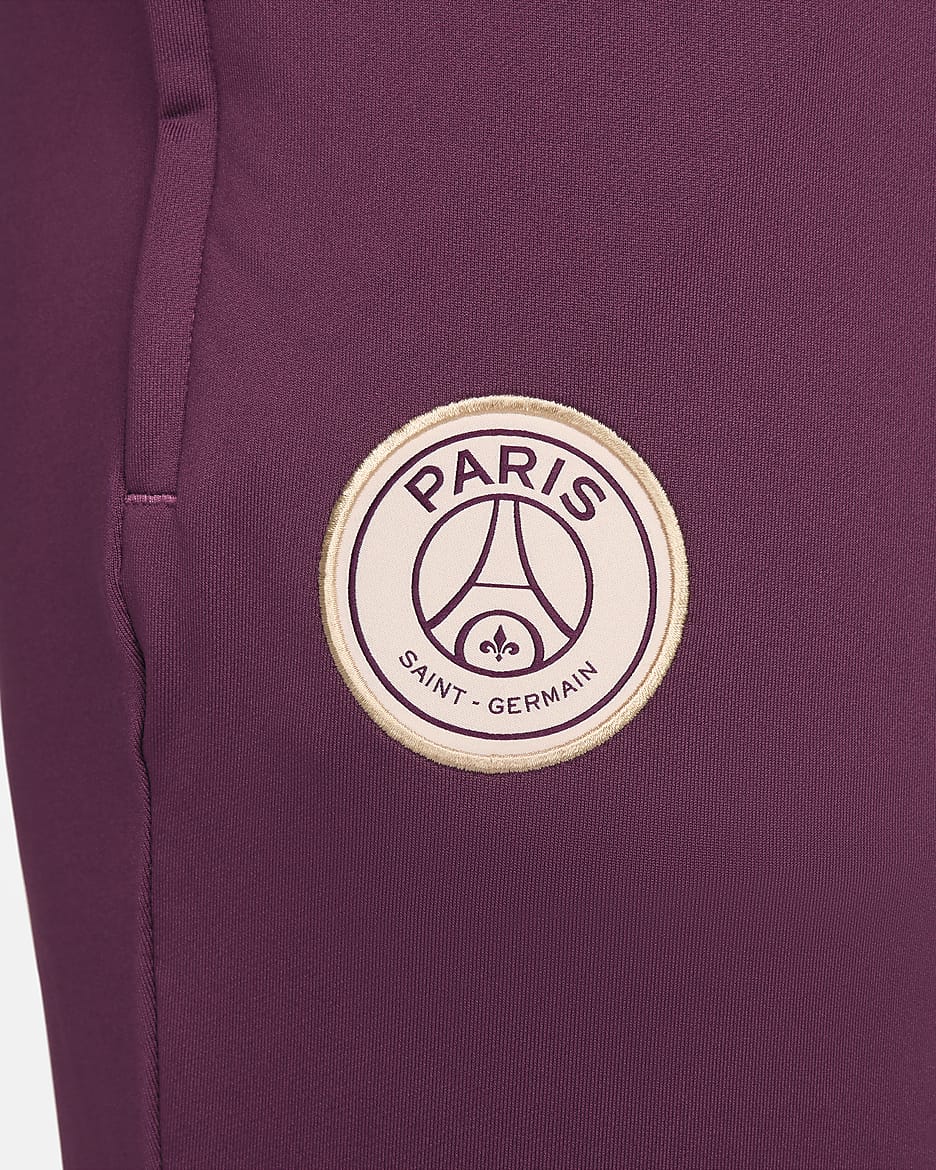 Paris Saint-Germain Strike Men's Nike Dri-FIT Soccer Knit Pants - Bordeaux/Geode Teal/Guava Ice