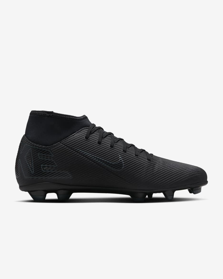 Chaussure de foot montante à crampons multi-surfaces Nike Mercurial Superfly 10 Club - Noir/Deep Jungle/Noir