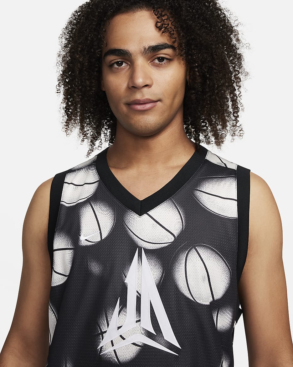 Camisola de basquetebol Dri-FIT DNA Ja para homem - Sail/Branco