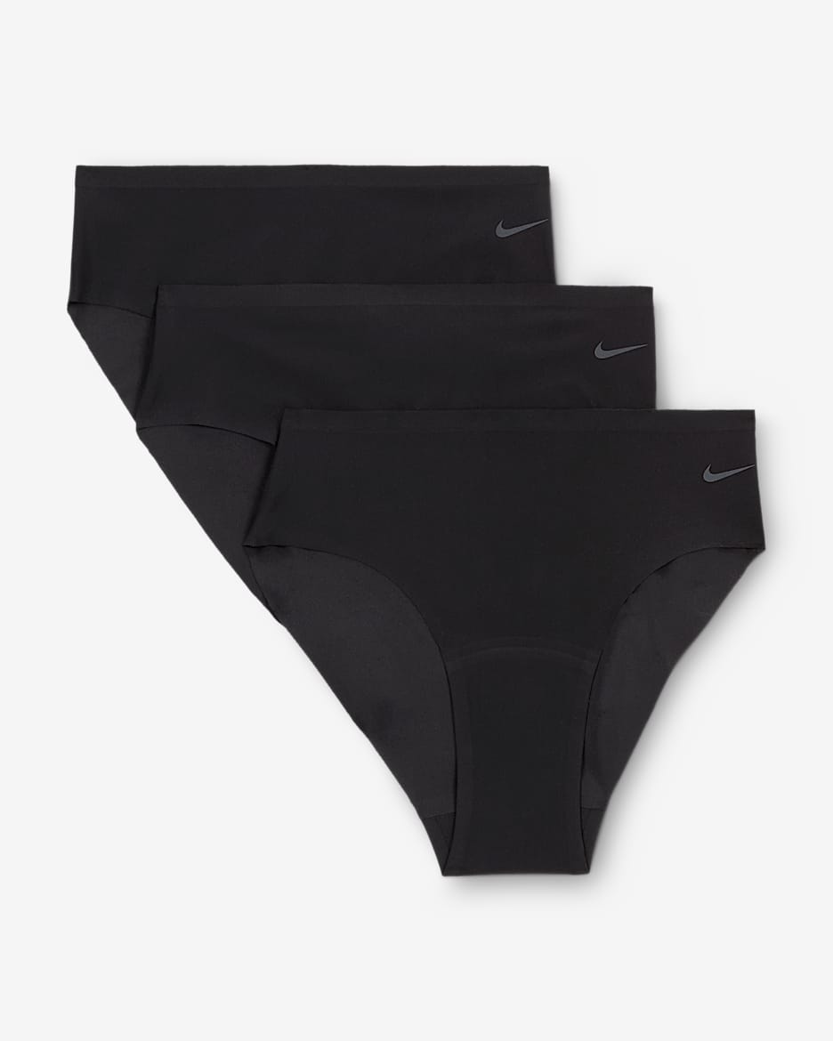 Nike Leak Protection: dívčí menstruační kalhotky (balení po 3) - Černá/Cool Grey