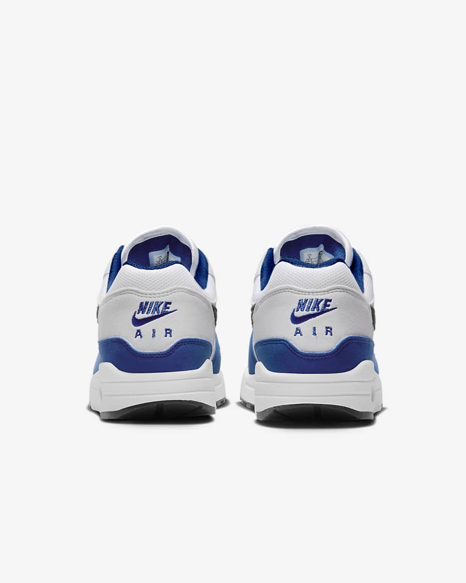 Nike Air Max 1 Men's Shoes - White/Deep Royal Blue/Pure Platinum/Black