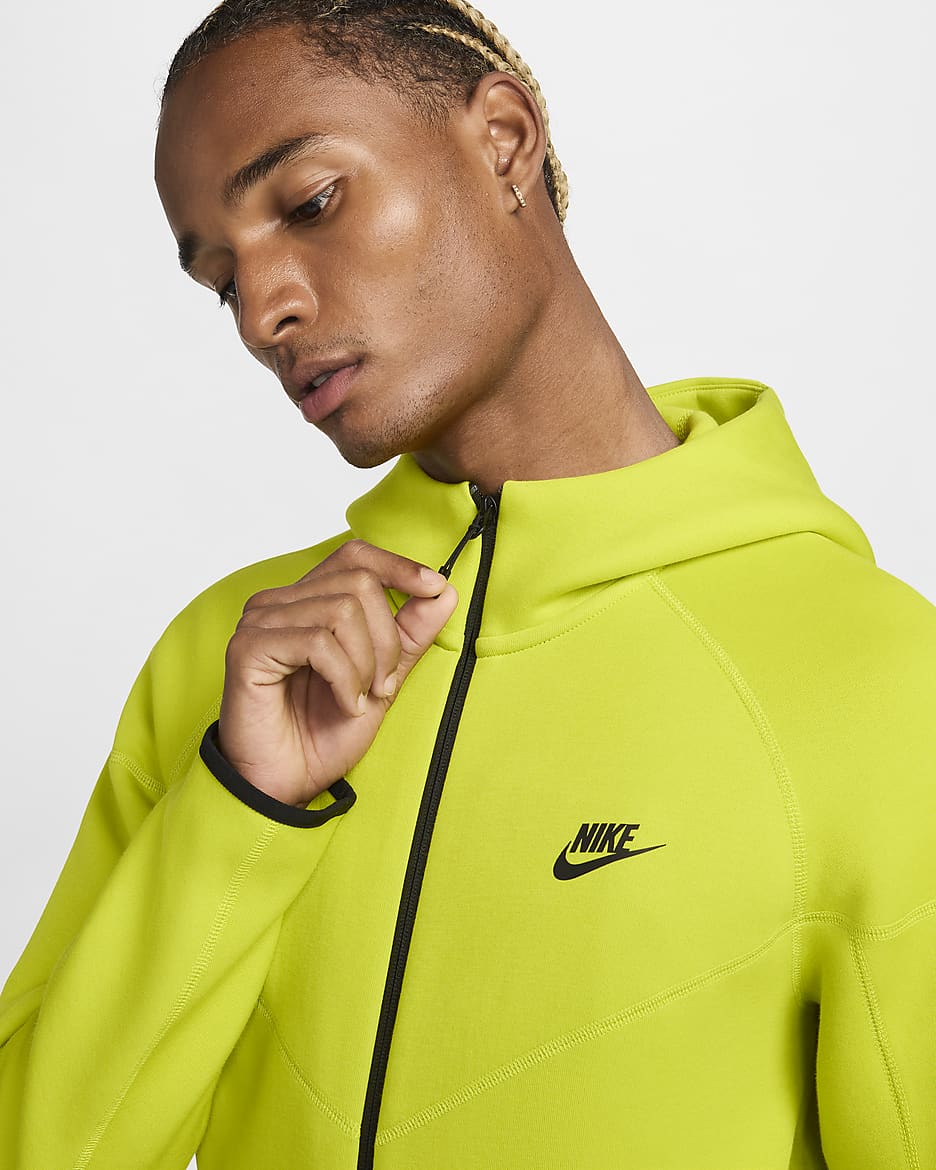 Nike Sportswear Tech Fleece Windrunner Men's Full-Zip Hoodie - Bright Cactus/Black