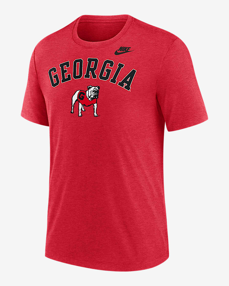 Georgia Legacy Arch Men's Nike College T-Shirt - Red Heather