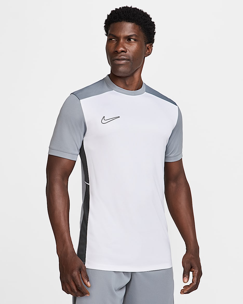 Nike Academy Men's Dri-FIT Short-Sleeve Football Top - White/Anthracite/Cool Grey/Anthracite