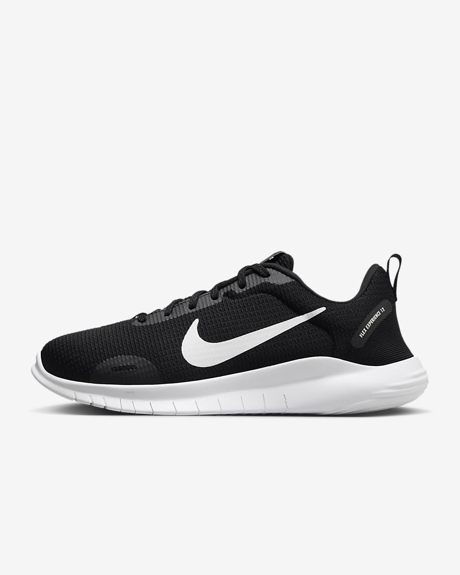 Nike Flex Experience Run 12 Women's Road Running Shoes (Extra Wide) - Black/Dark Smoke Grey/White