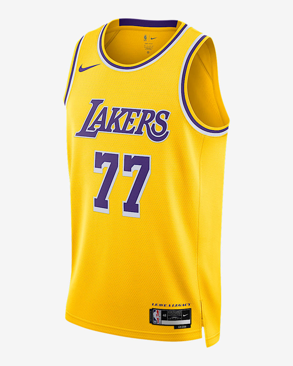 Jersey Nike Dri-FIT de la NBA Swingman para hombre Los Angeles Lakers Icon Edition 2022/23 - Amarillo