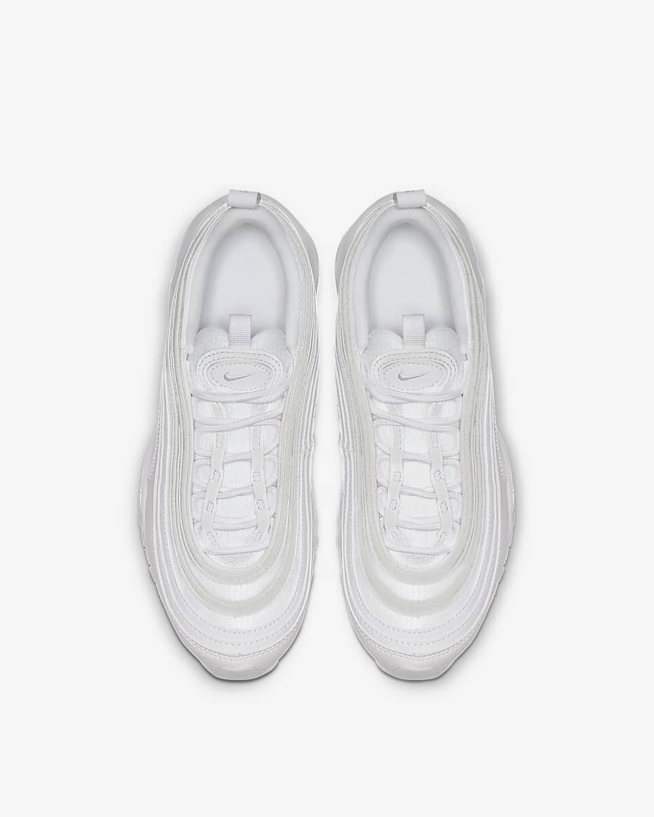 Nike Air Max 97 Older Kids' Shoes - White/Metallic Silver/White