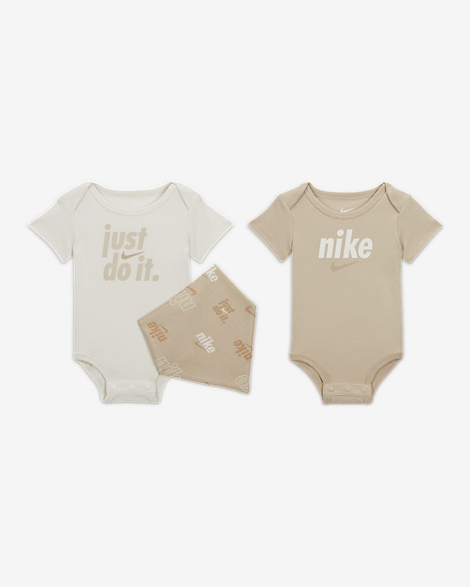 Conjunto para bebé Nike E1D1 Bib and Bodysuit Set - Duna