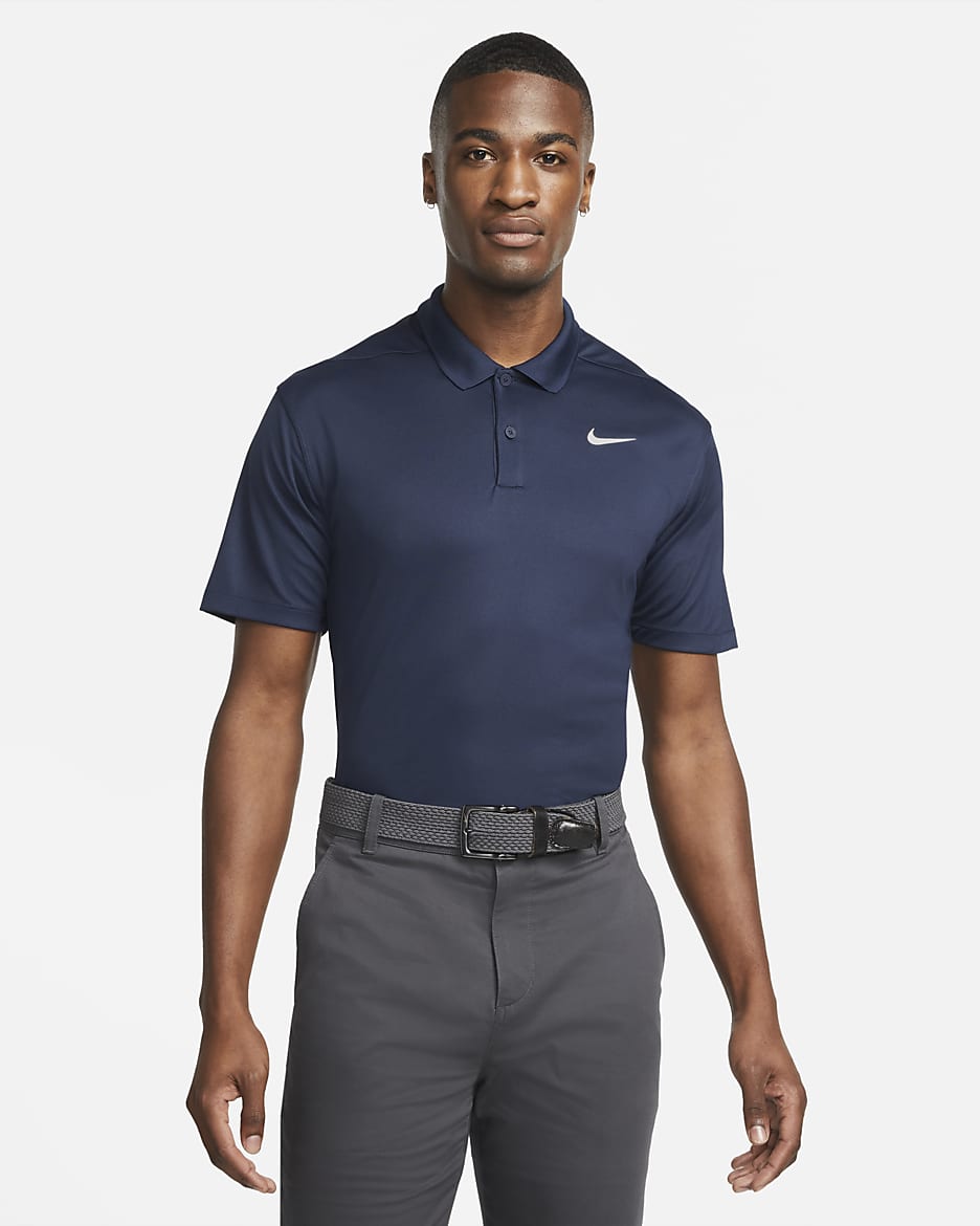 Nike Dri-FIT Victory Men's Golf Polo - Obsidian/White