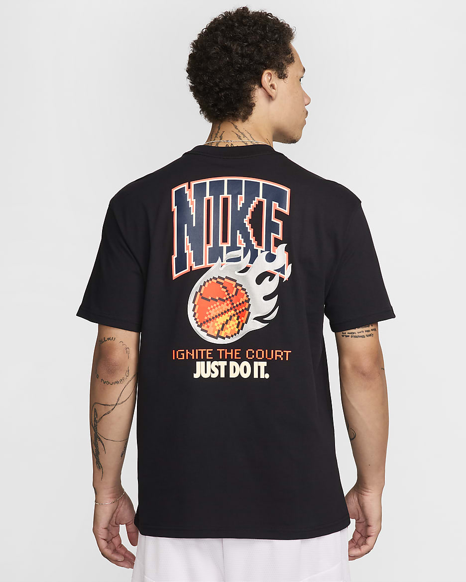 Playera de básquetbol para hombre Nike Max90 - Negro