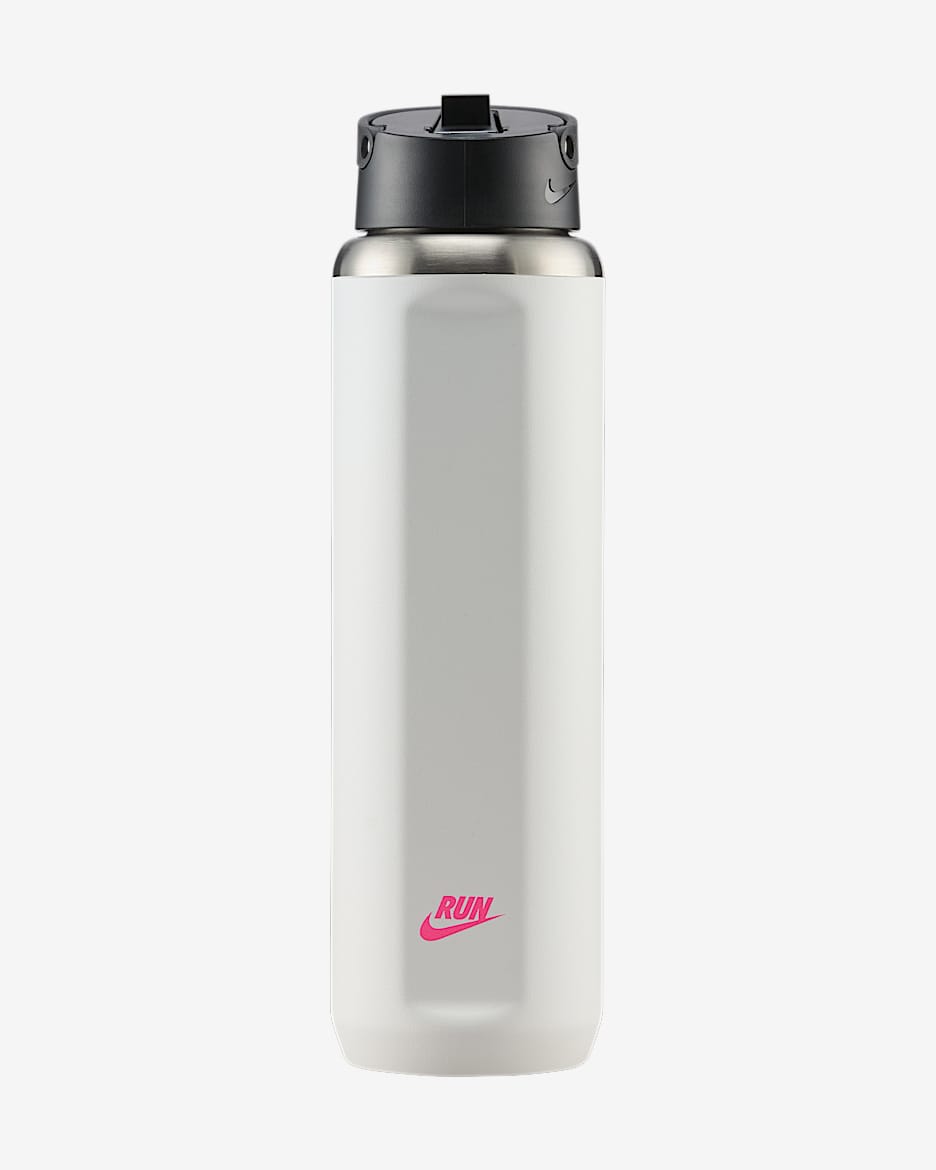 Botella de acero inoxidable con paja (710 ml) Nike Recharge - Blanco