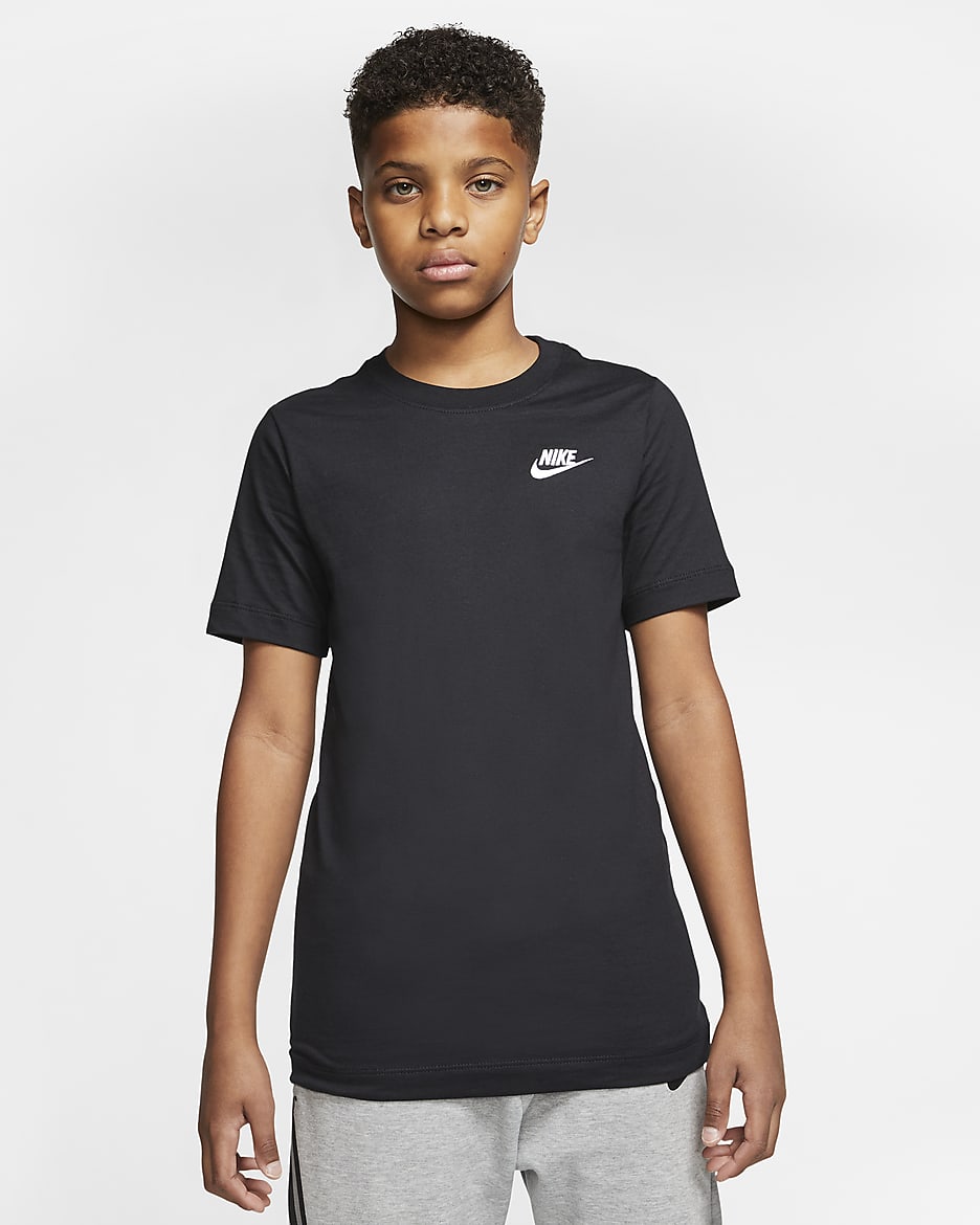 Nike Sportswear Big Kids' T-Shirt - Black/White