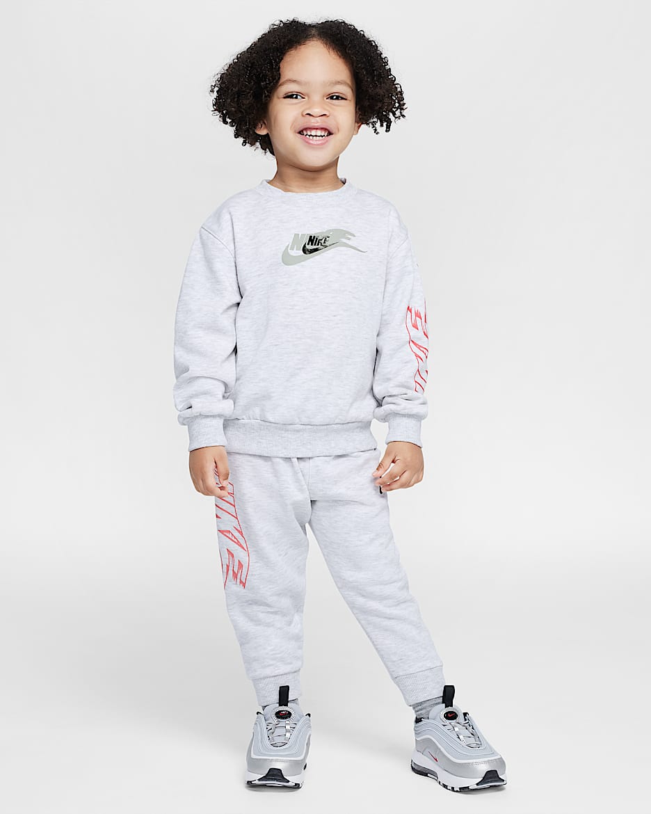 Nike Sportswear Toddler On the Move 2-Piece Crew Set - Birch Heather