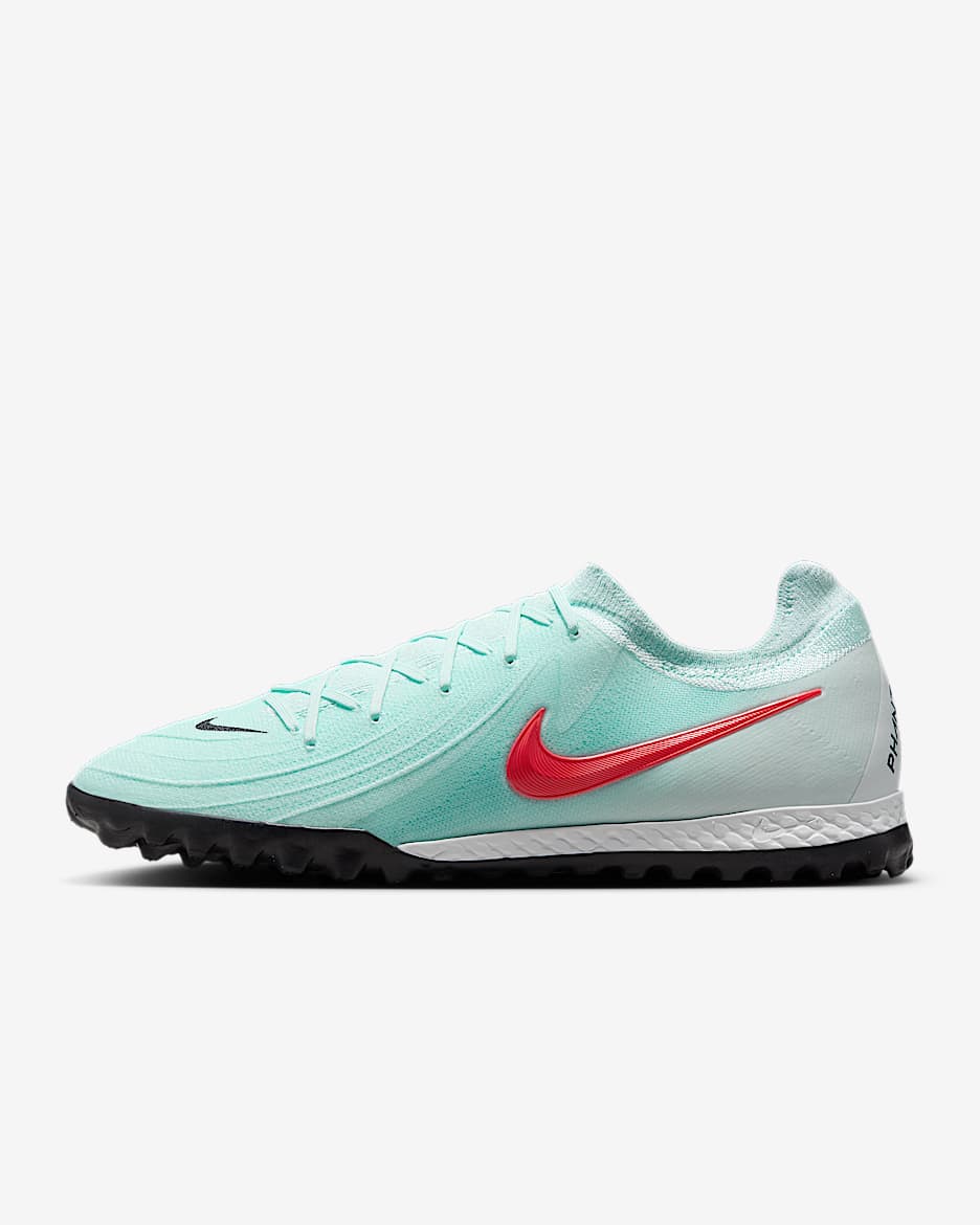 Tacos de fútbol TF de corte low Nike Phantom GX 2 Pro - Menta/Sombrío apagado/Rojo atómico