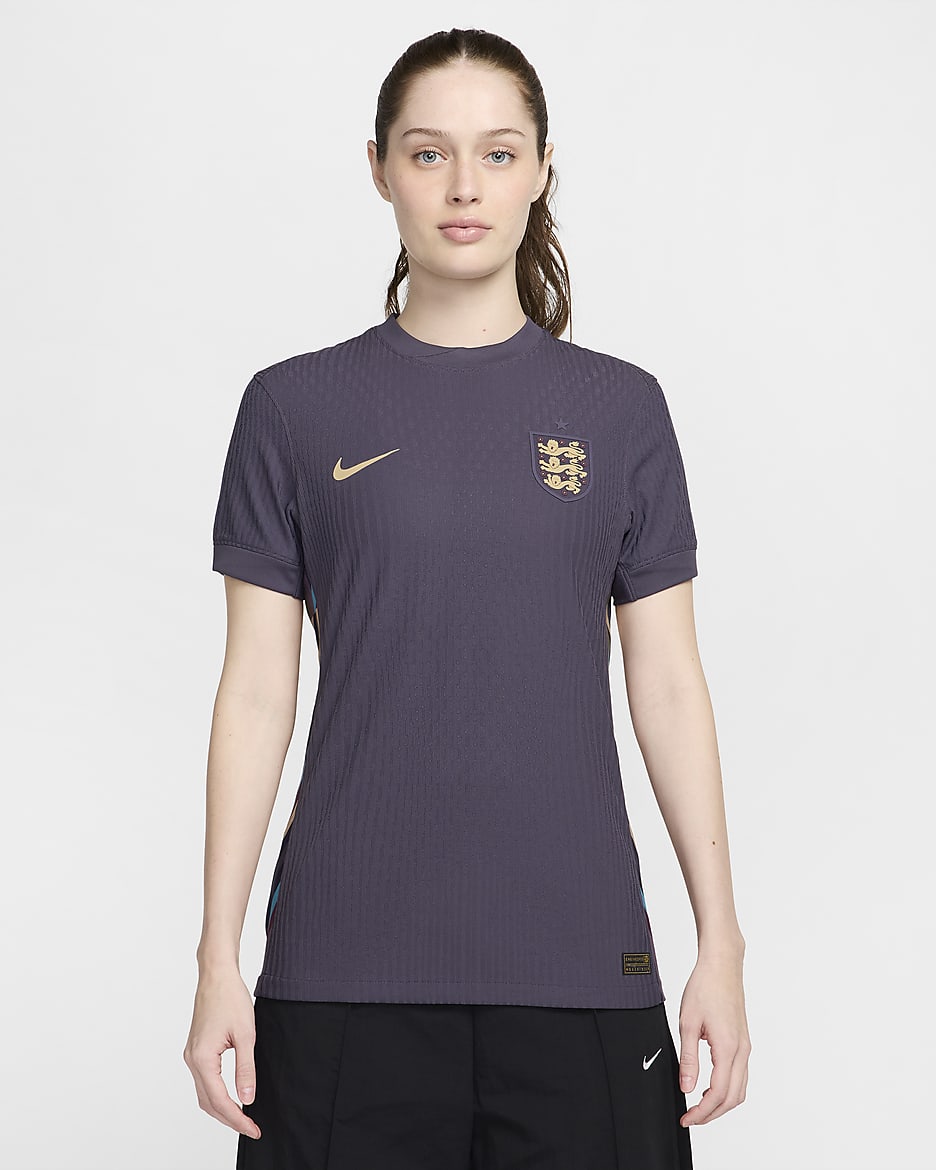 England (Men's Team) 2024/25 Match Away Women's Nike Dri-FIT ADV Football Authentic Shirt - Dark Raisin/Sesame