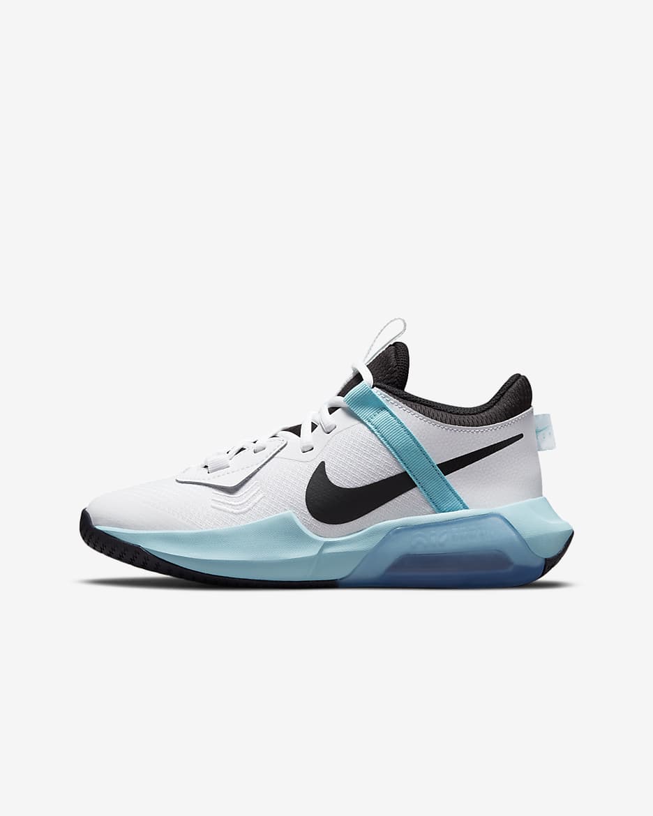 Calzado de básquetbol para niños grandes Nike Air Zoom Crossover - Blanco/Copa/Negro