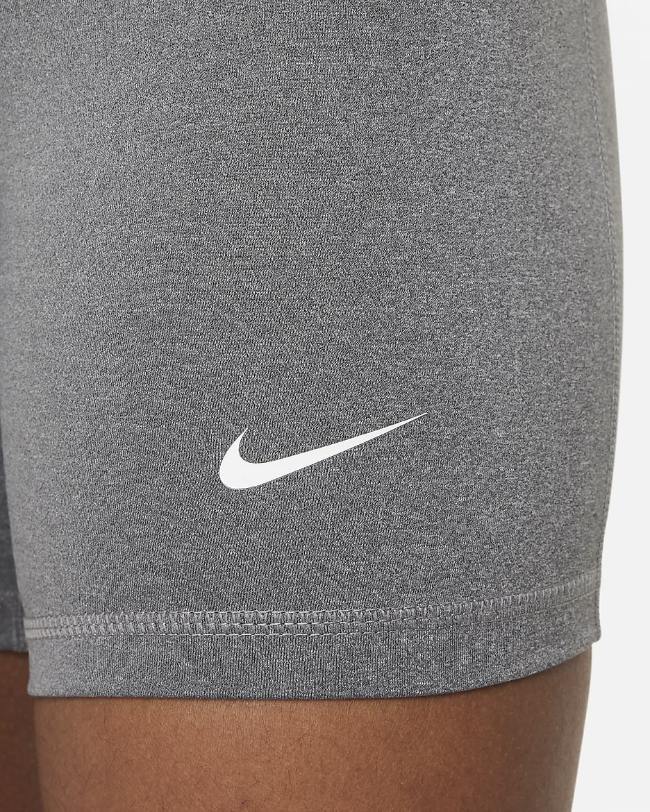 Nike Pro Older Kids' (Girls') Shorts - Carbon Heather/White