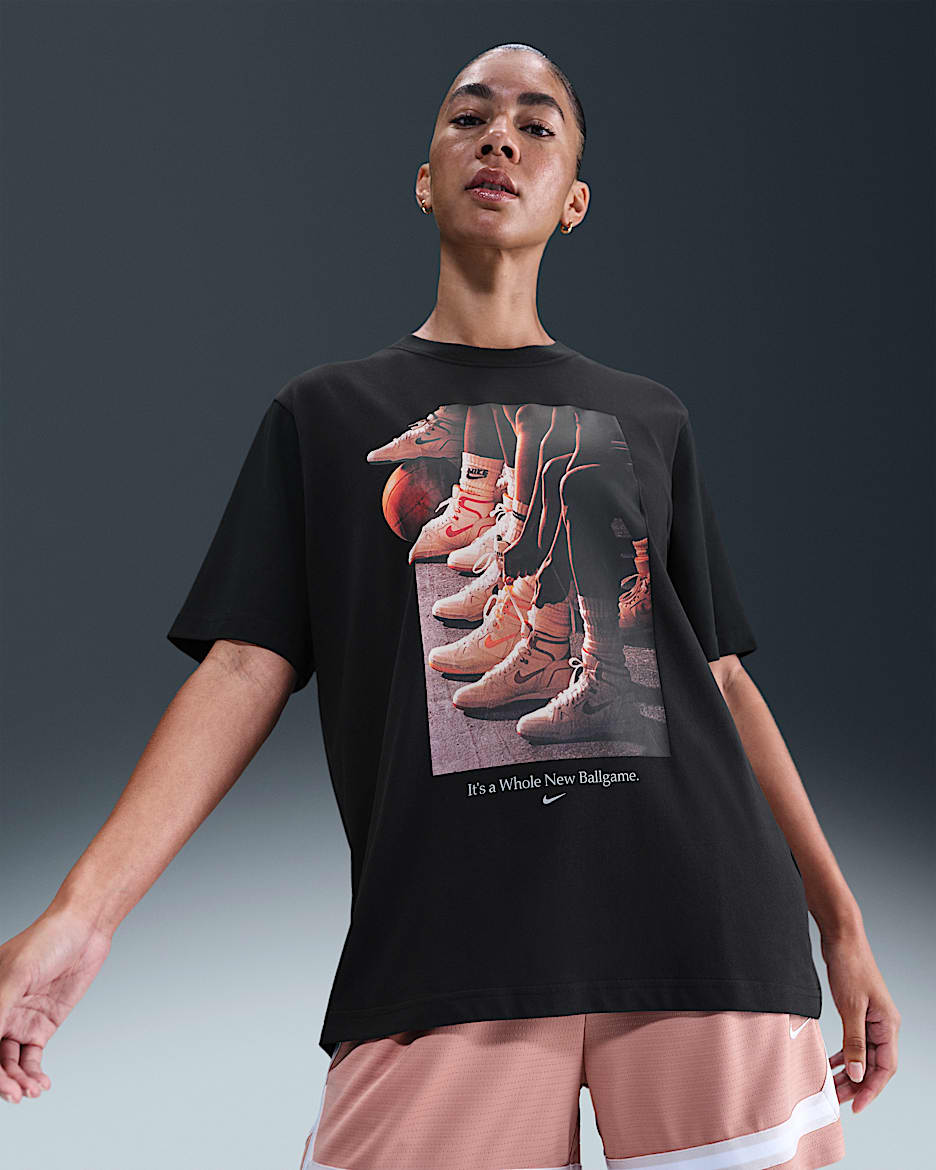 Nike Women's Dri-FIT Short-Sleeve Basketball T-Shirt - Black