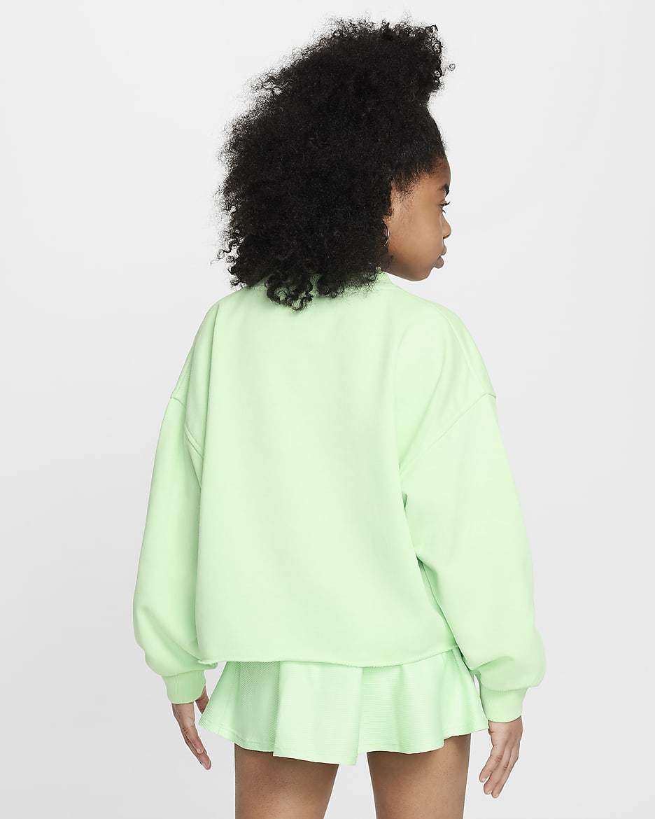 Nike Sportswear Older Kids' (Girls') Dri-FIT Crew-Neck Sweatshirt - Vapour Green