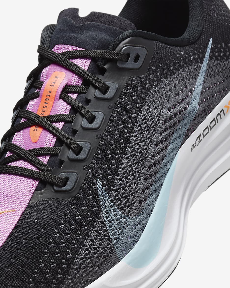 Nike Pegasus Plus Women's Road Running Shoes - Black/Dark Grey/Beyond Pink/Glacier Blue