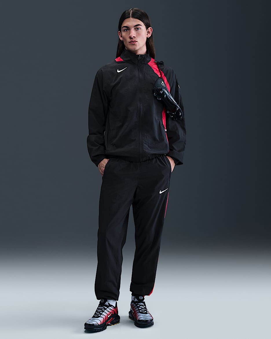 Nike Total 90 Men's Repel Football Tracksuit Bottoms - Black/Gym Red/Sail