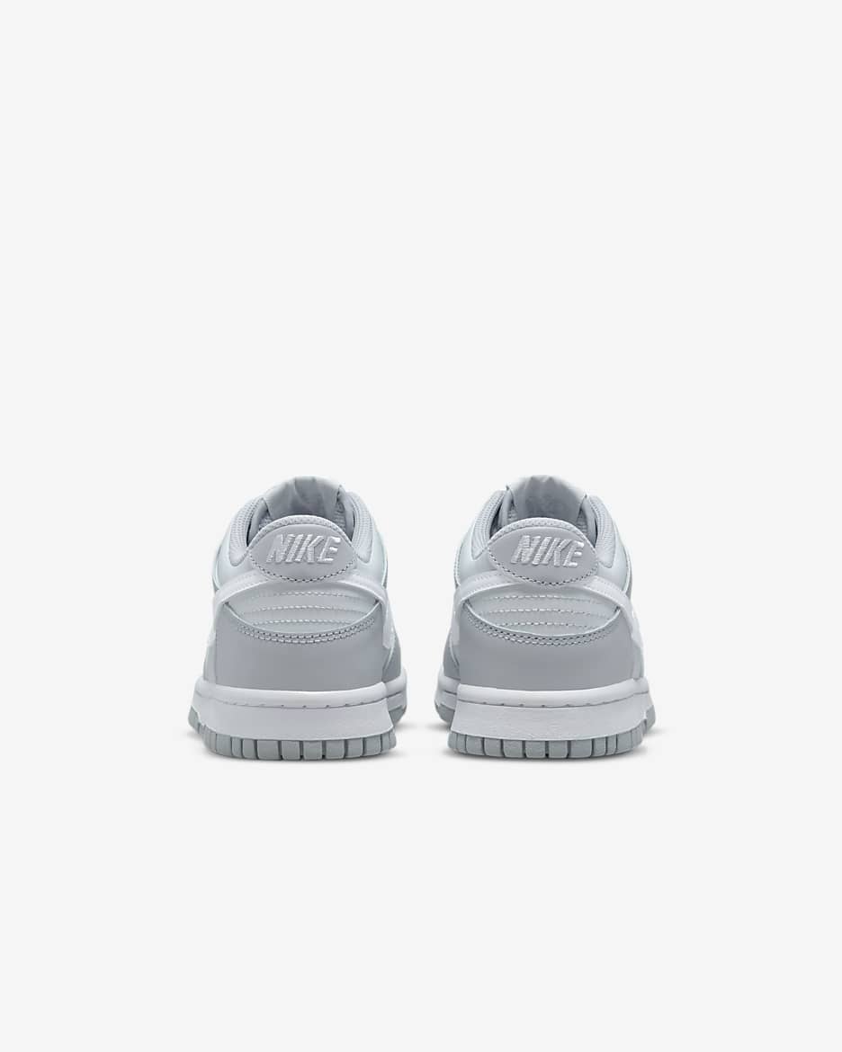 Nike Dunk Low-sko til større børn - Pure Platinum/Wolf Grey/hvid