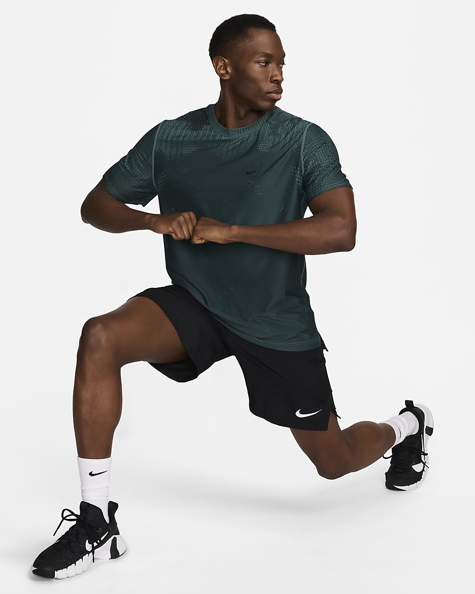 Nike A.P.S. Dri-FIT ADV multifunctionele top met korte mouwen voor heren - Bicoastal/Zwart/Zwart