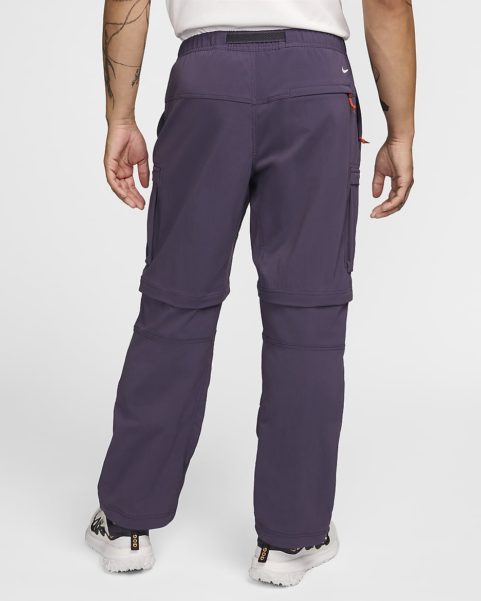 Pantaloni cargo Nike ACG "Smith Summit" - Uomo - Dark Raisin/Nero/Safety Orange/Summit White