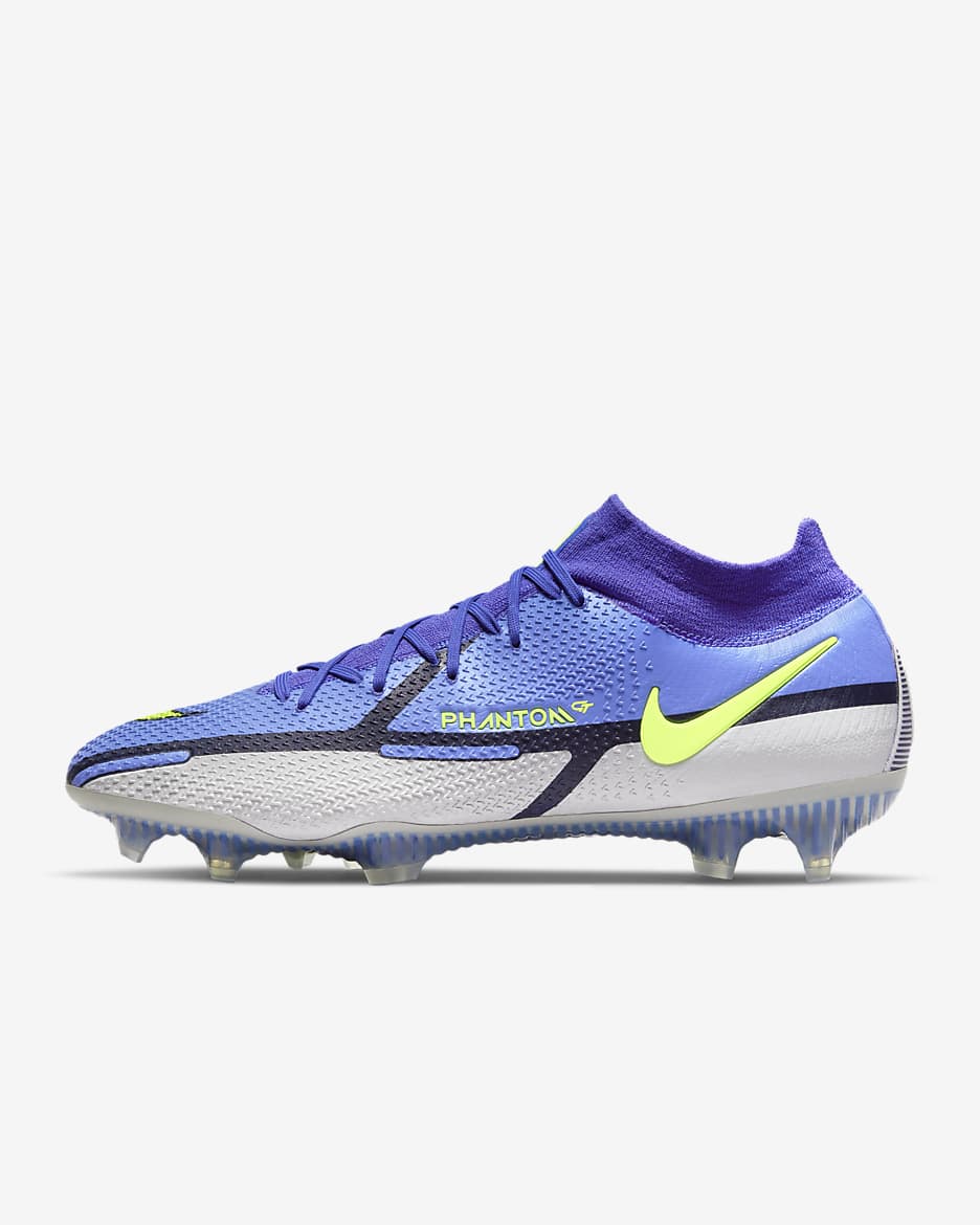Calzado de fútbol para terreno firme Nike Phantom GT2 Dynamic Fit Elite FG - Zafiro/Gris niebla/Azul vacío/Volt