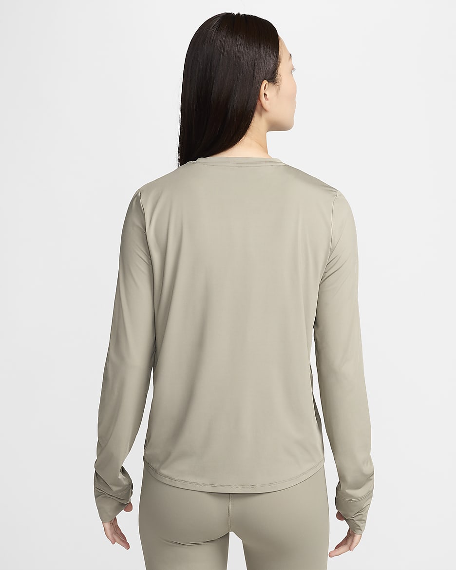 Nike One Classic Women's Dri-FIT Long-Sleeve Top - Light Army/Black