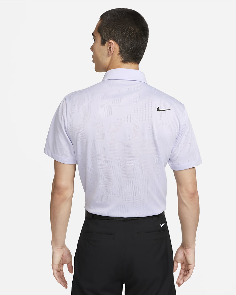 Nike Dri-FIT Tour Men's Jacquard Golf Polo - Oxygen Purple/Black