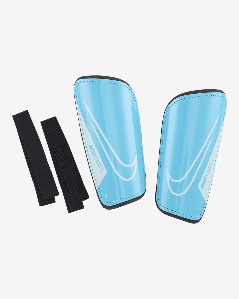 Nike Mercurial Hardshell Soccer Shin Guards - Blue Fury/Black/Glacier Blue