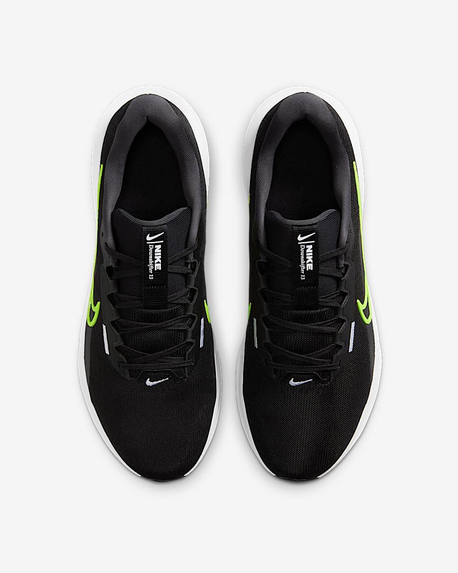 รองเท้าวิ่งโร้ดรันนิ่งผู้ชาย Nike Downshifter 13 - ดำ/Anthracite/ขาว/Volt