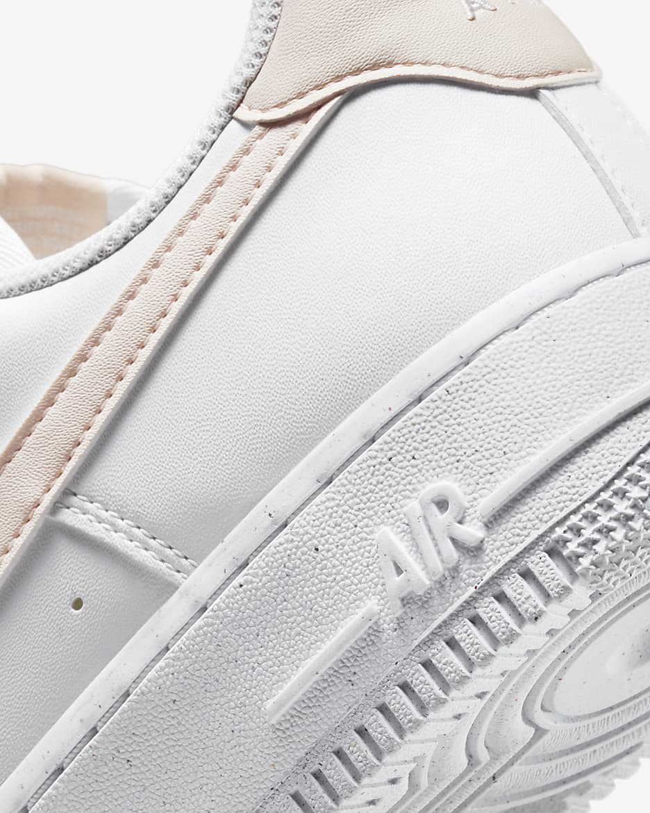 Nike Air Force 1 '07 Next Nature Women's Shoes - White/Black/Metallic Silver/Pale Coral