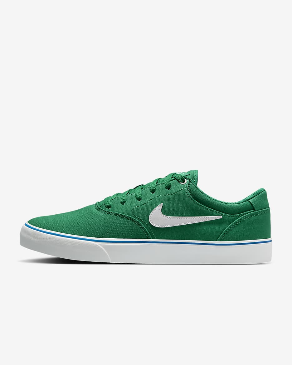 Nike SB Chron 2 Canvas Skate Shoe - Malachite/Malachite/Star Blue/Summit White