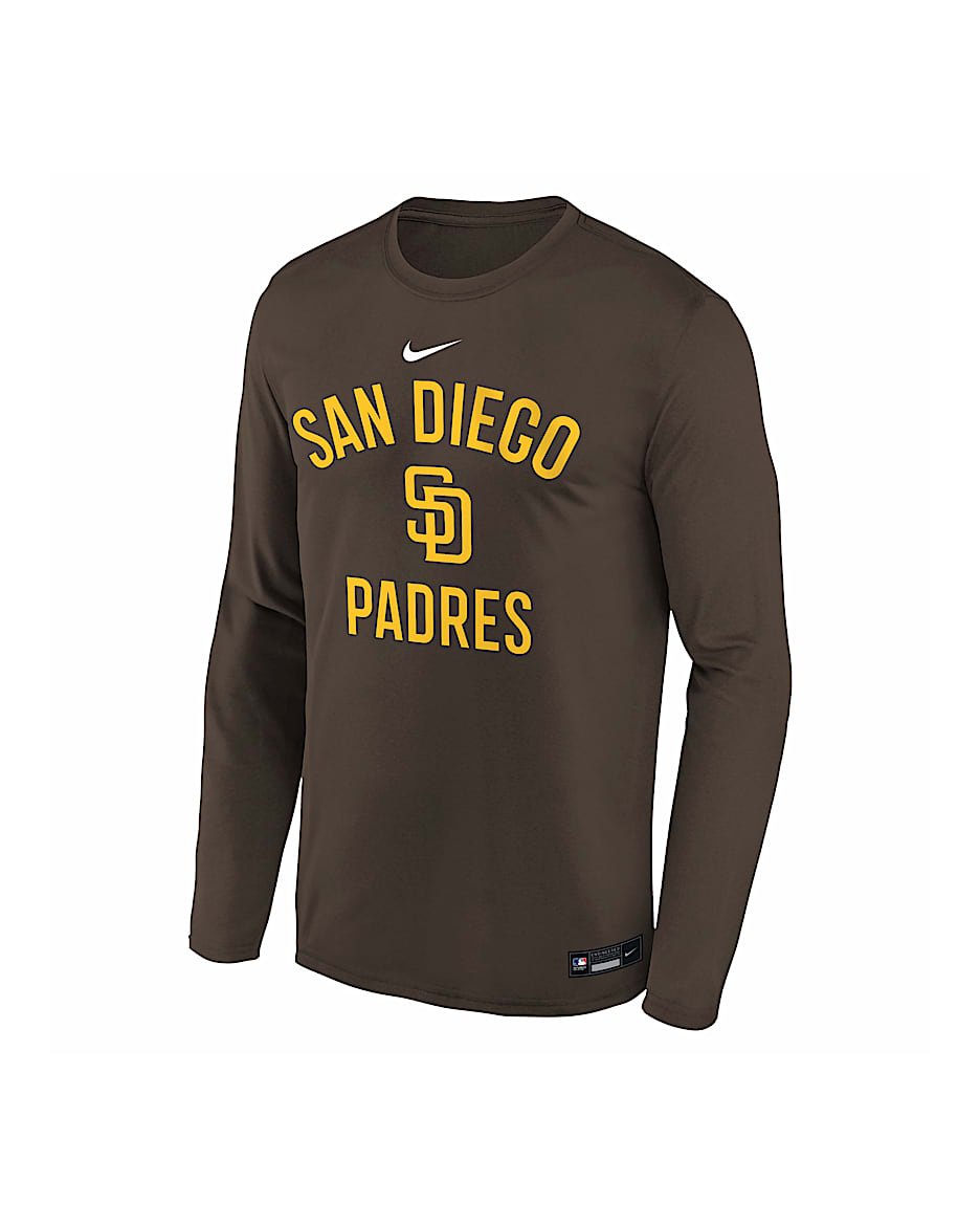 San Diego Padres Authentic Collection Team Issue Legend Big Kids' Nike Dri-FIT MLB T-Shirt - Brown