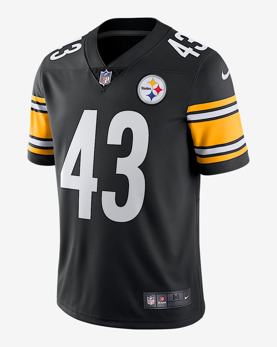 NFL Pittsburgh Steelers Nike Vapor Untouchable (Troy Polamalu) Men's Limited Football Jersey - Black