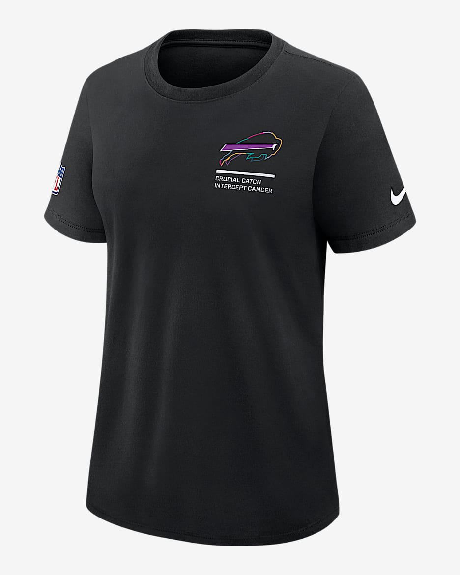 Buffalo Bills Crucial Catch Women's Nike Dri-FIT NFL T-Shirt - Black
