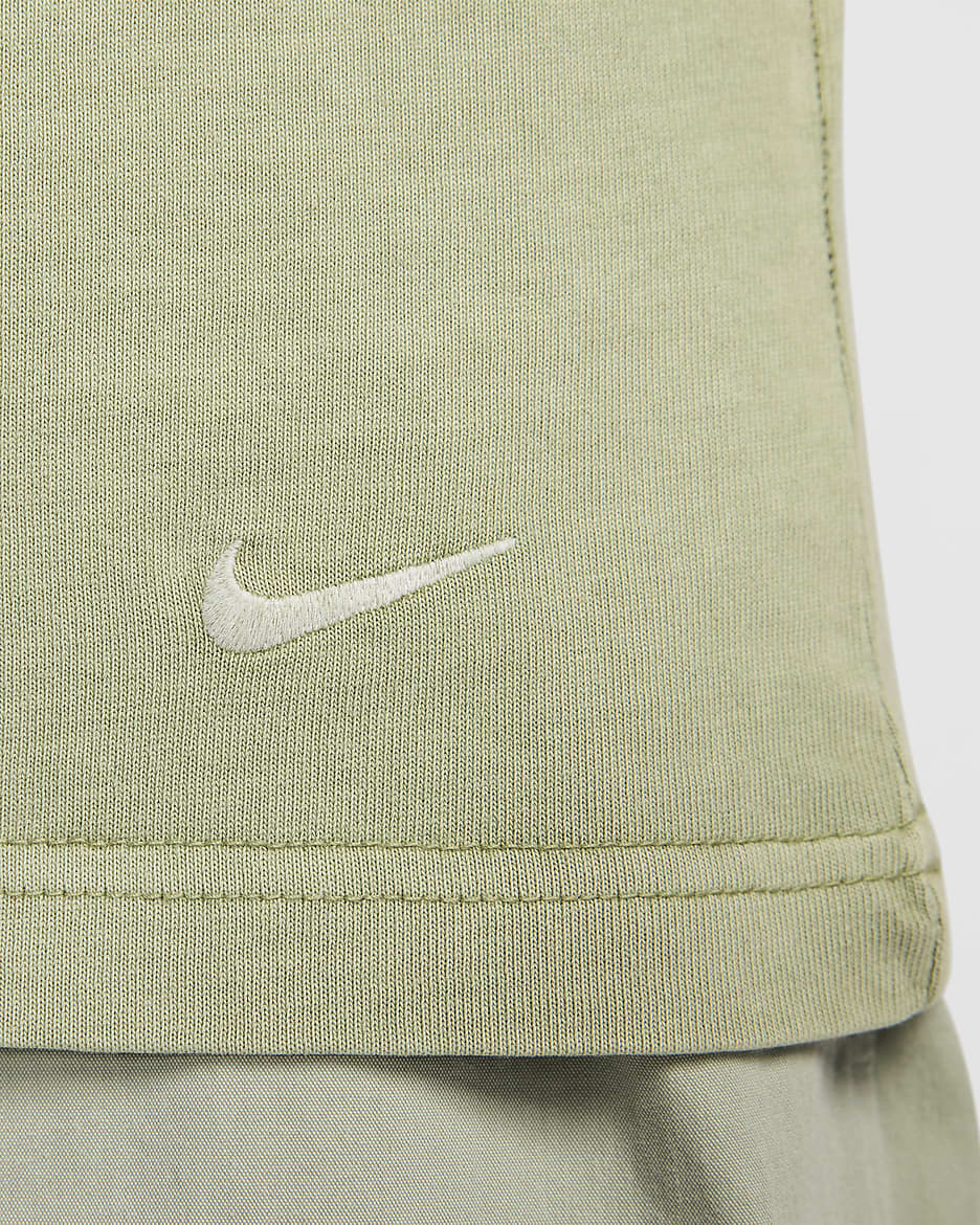 Nike Life 男款短袖針織上衣 - Oil Green/Oil Green