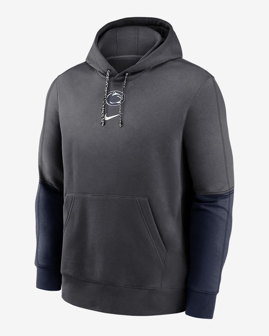 Sudadera con gorro sin cierre universitaria Nike para hombre Penn State Nittany Lions Sideline Team Issue Club - Antracita