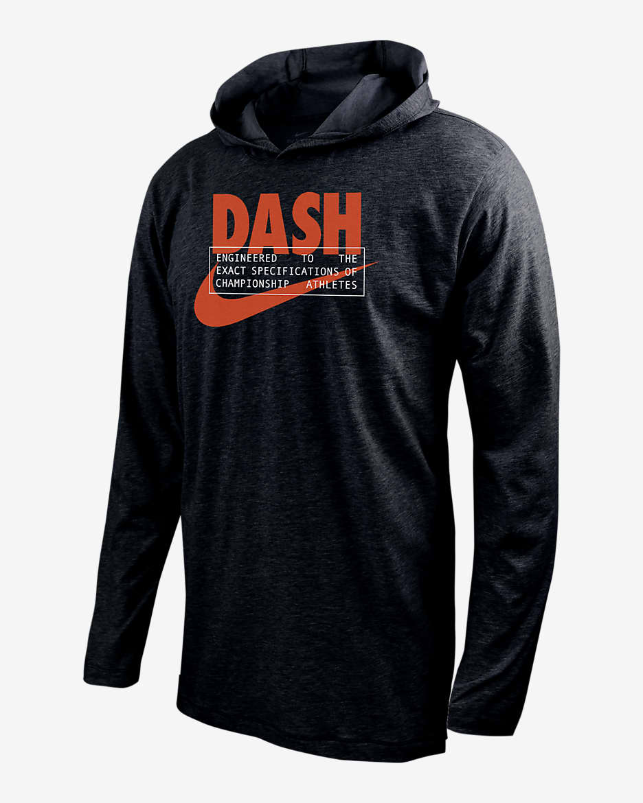 Houston Dash Men's Nike Soccer Long-Sleeve Hooded T-Shirt - Black