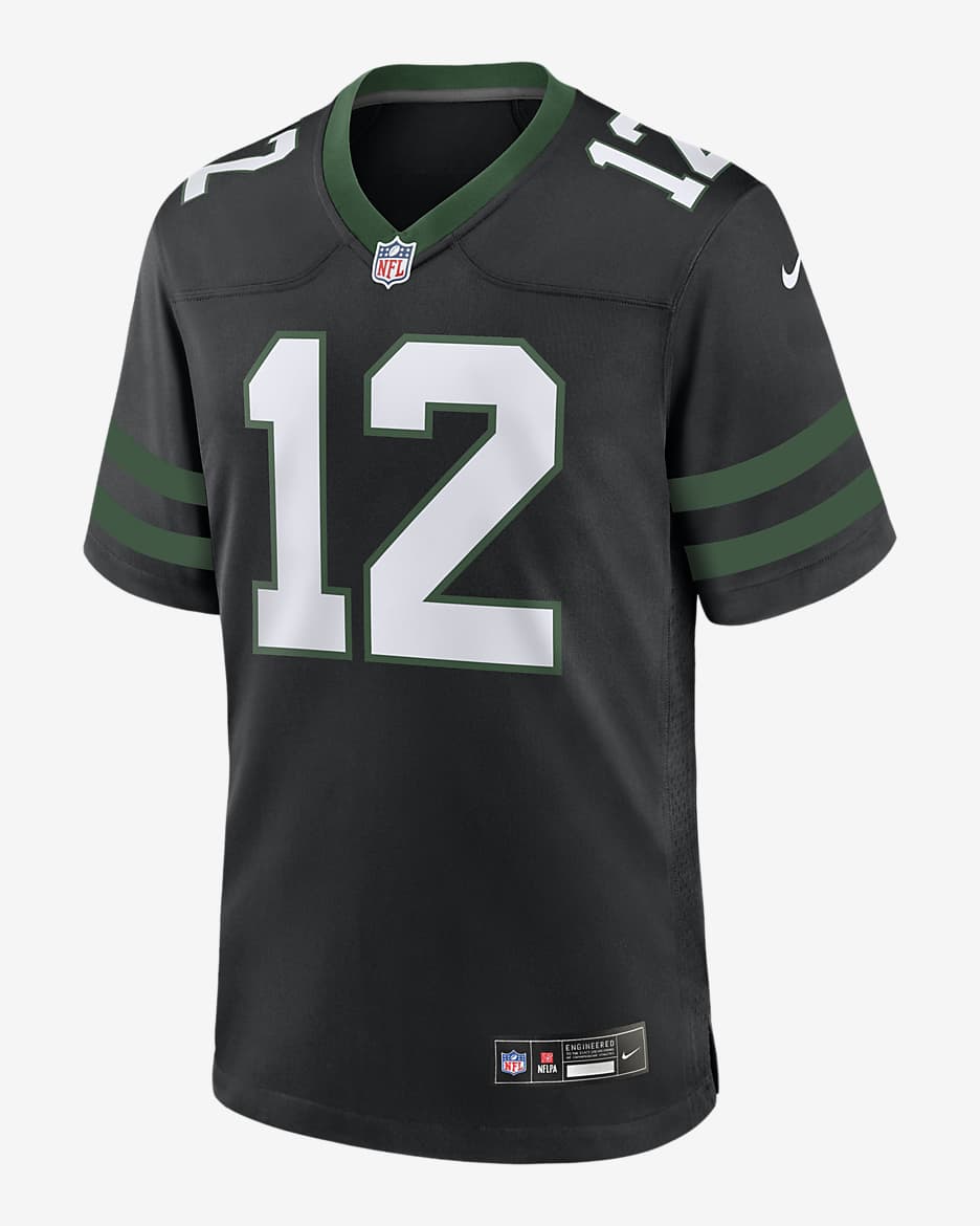 Joe Namath New York Jets Men's Nike NFL Game Football Jersey - Black