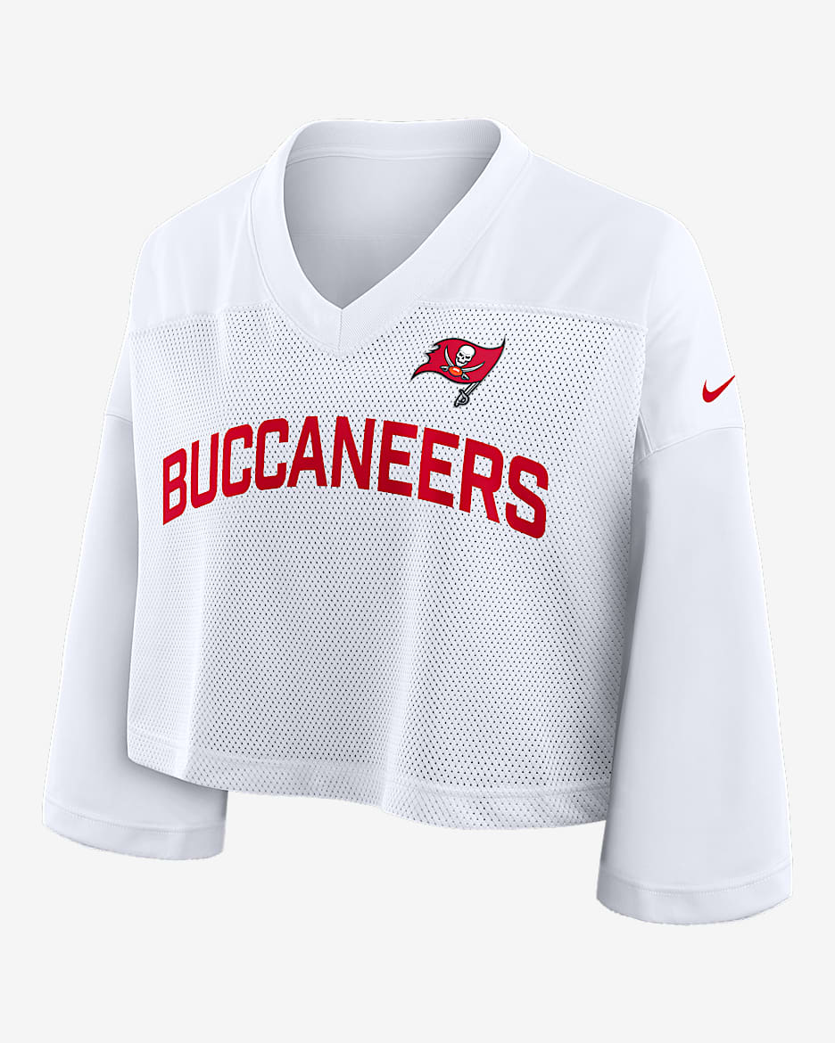 Tampa Bay Buccaneers Wide Receiver Jersey Fashion Women's Nike Dri-FIT NFL Cropped Top - White