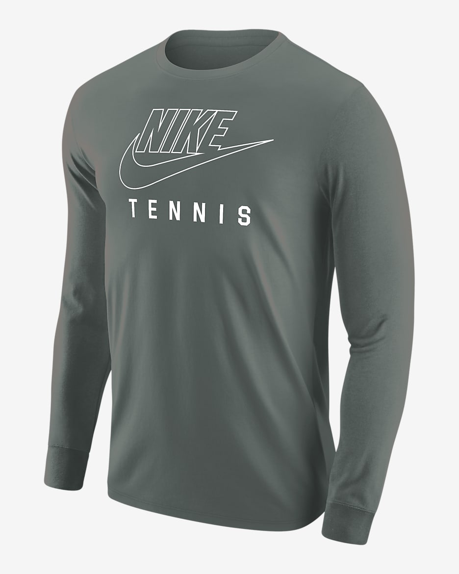 Nike Swoosh Men's Tennis Long-Sleeve T-Shirt - Clay Green