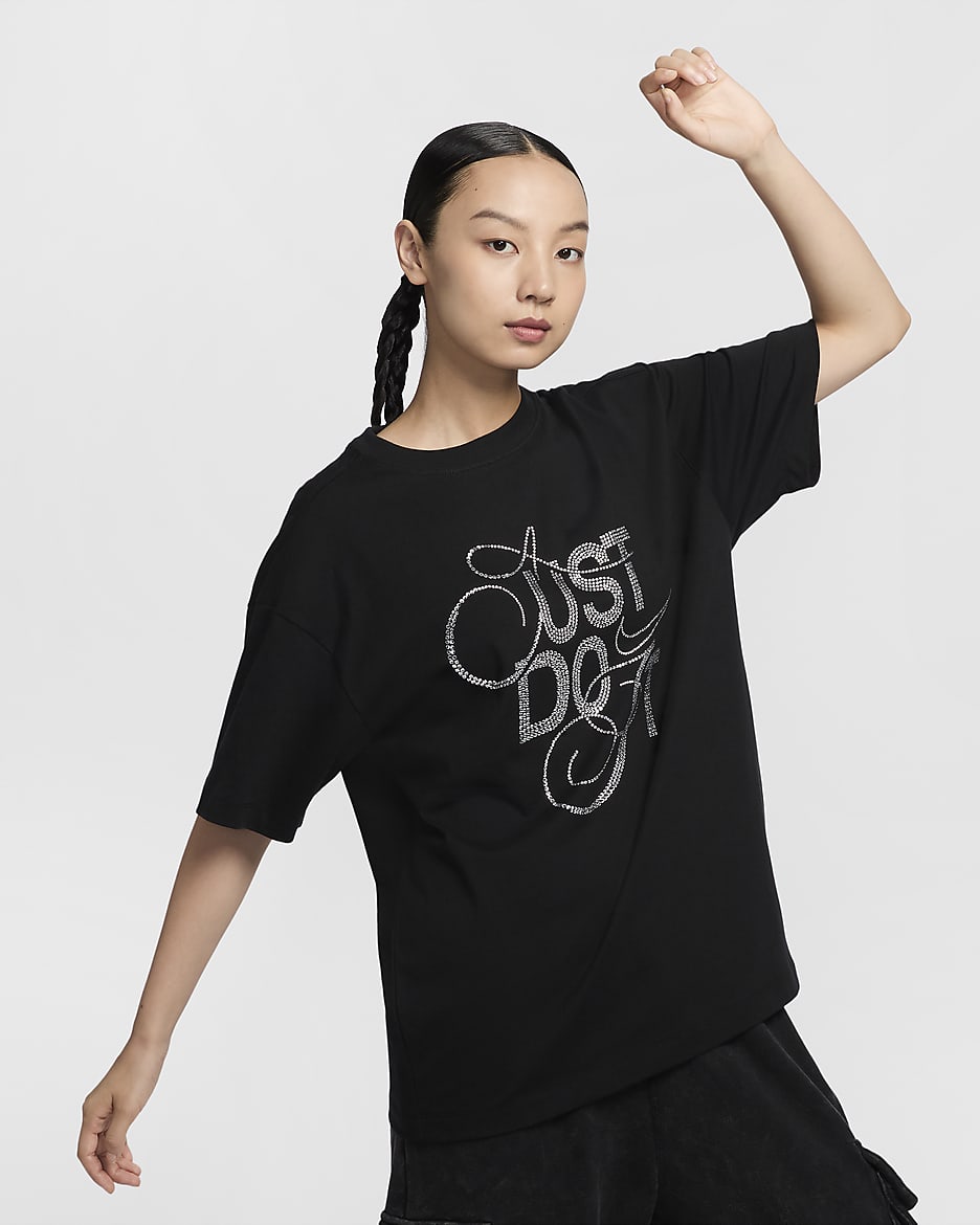 Nike Sportswear Women's Oversized Short-Sleeve T-Shirt - Black